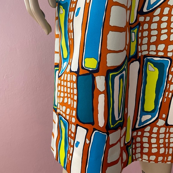 Vintage 70s Print Dress with Billowy Sleeve Size M - Picture 6 of 6